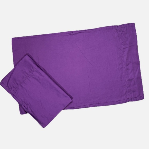 Better Homes & Gardens Pair Pillowcases 100% Cotton Solid Purple 2 Bedding - Picture 1 of 4